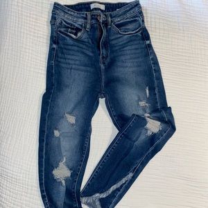 KanCan Skinny Distressed Ankle Jeans